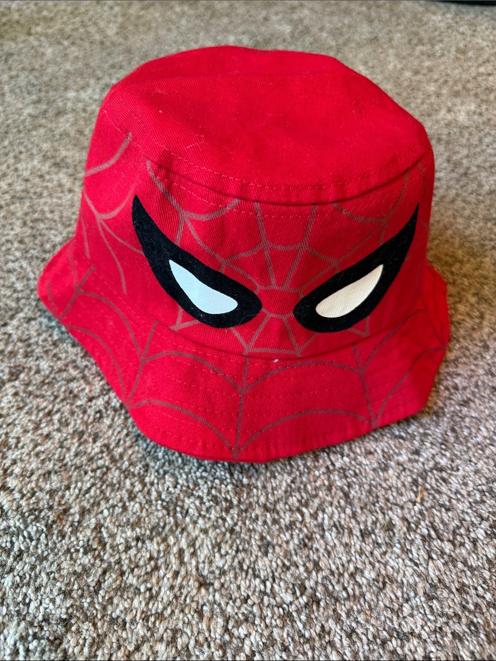 Kids Red Spider Mask Bucket Hat Accessory